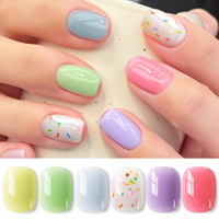 BORN PRETTY Candy Glass Gel Nail Polish Set  6PCS Spring Summer Jelly Pink Crystal Translucent Nail Art Soak Off UV Home 10ml