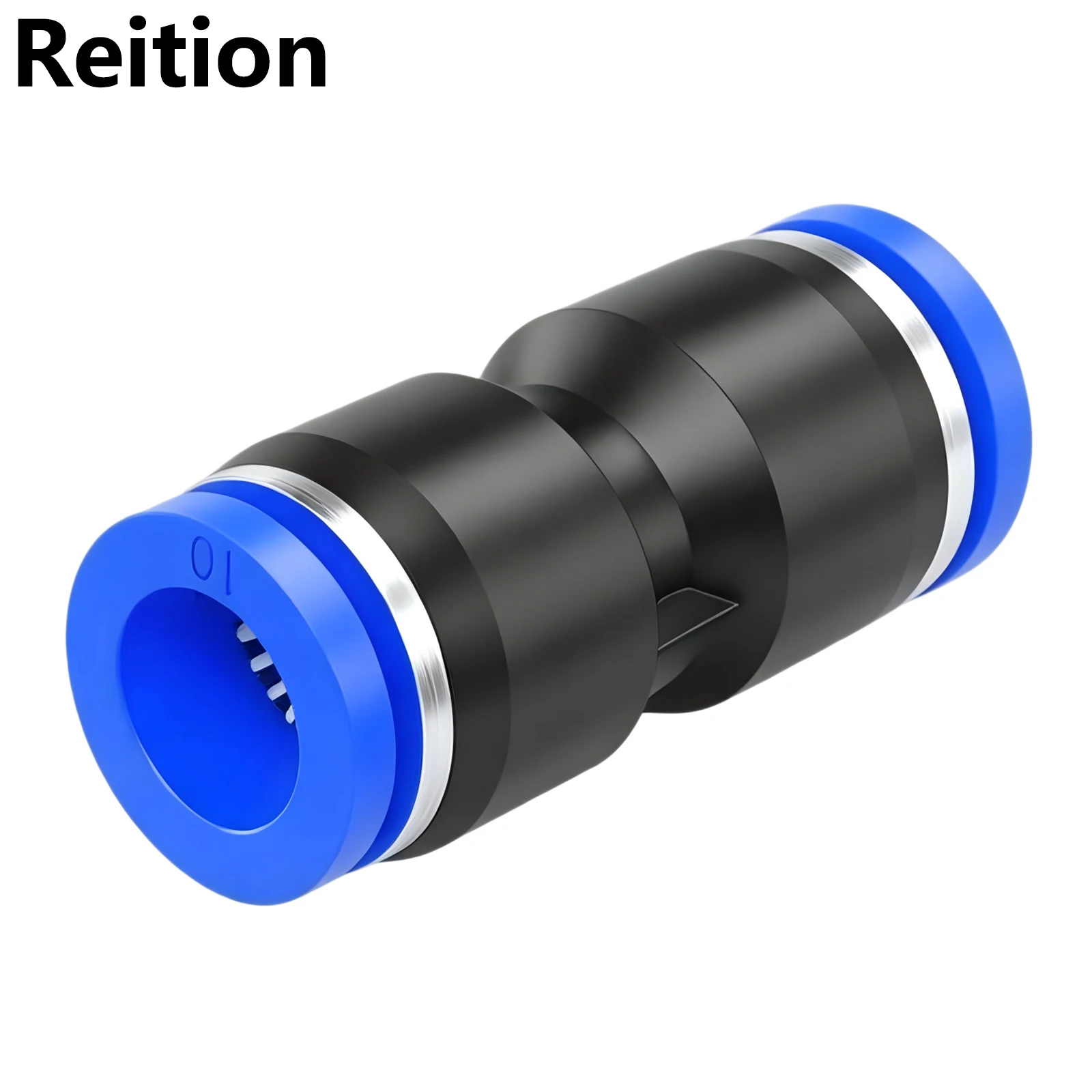 Blue Plastic Pneumatic Fittings Connector PU for Air & Water Hose Tube - Push in Straight Gas Quick 4 6 8 10 12 14 16mm Sizes