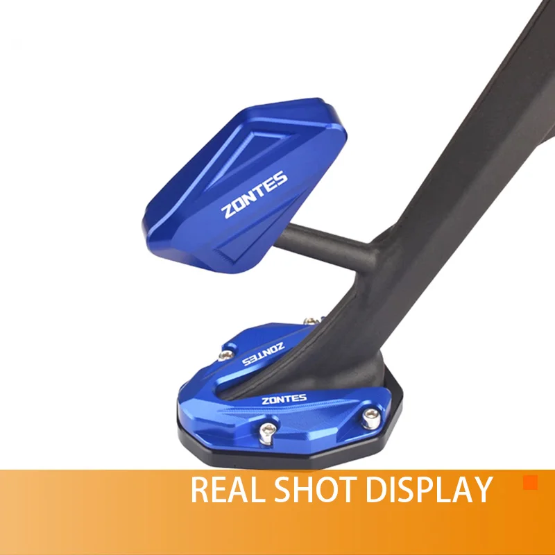 For Zontes 368g 501g 368G ZONTES Motorcycle Foot Pedal High Seat Version Side Support Side Stand Enlarged Pad Kickstand Plate