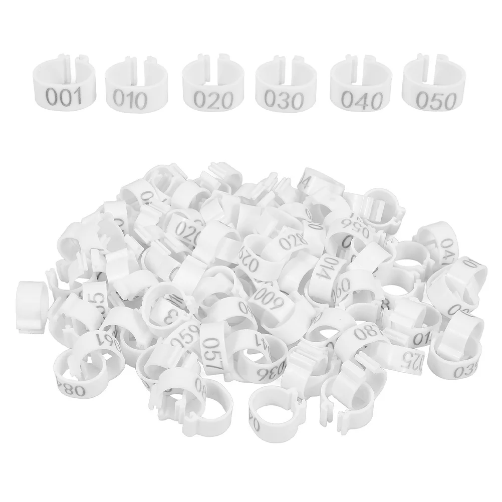 

100Pcs Readable Numbered Pigeon Leg Rings Colorful Bird Foot Rings for Homing Pigeon Identification Poultry Distinguish Marker