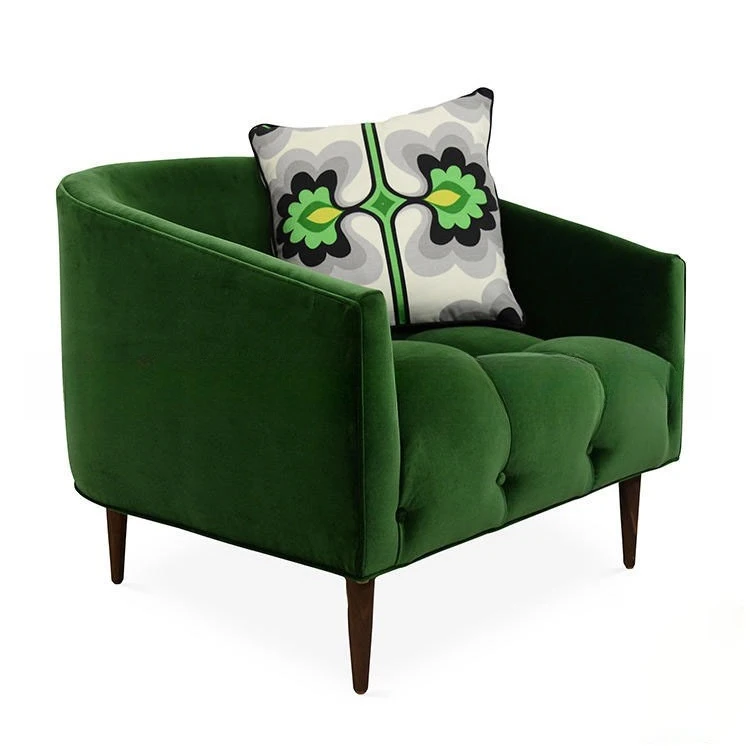 American fabric sofa furniture living room simple modern fashion soft bag chair cafe casual back chair