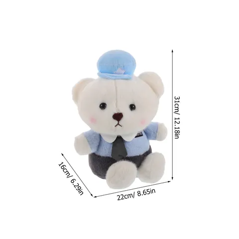 Милый плюшевый медведь-полицейский, подушка-игрушка для детей, подарок на день рождения, компаньон, плюшевая игрушка-подушка в виде полицейского