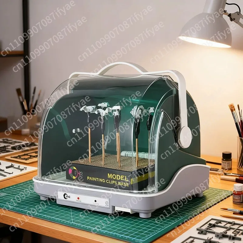 Model paint drying box, paint spraying small dryer, figure coloring ornament, dust-proof paint baking box