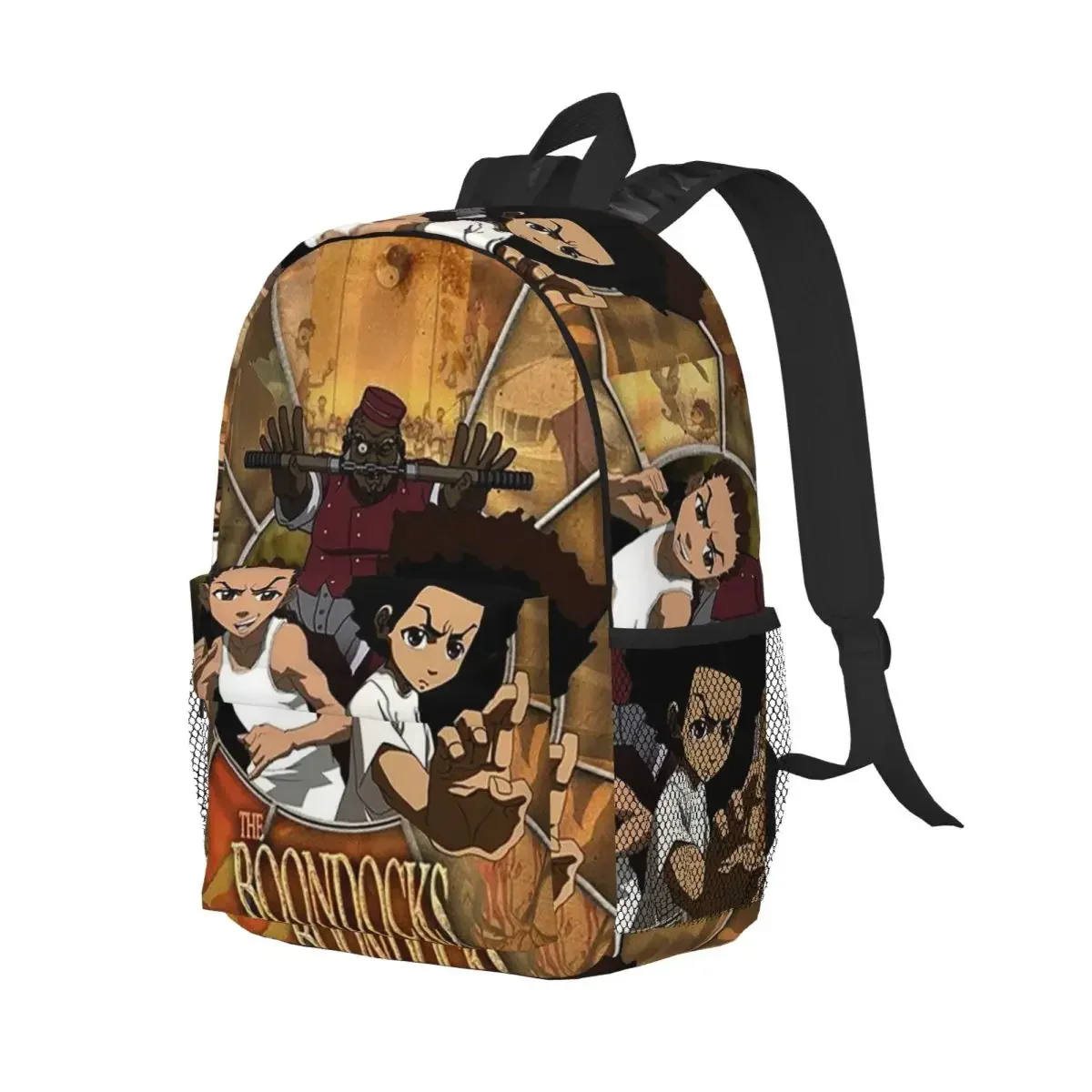 

Рюкзак Huey The Boondocks с героями мультфильмов, аниме, студенческий рюкзак для мальчиков и девочек, детская школьная сумка, сумки на плечо для ноутбука для мужчин и женщин