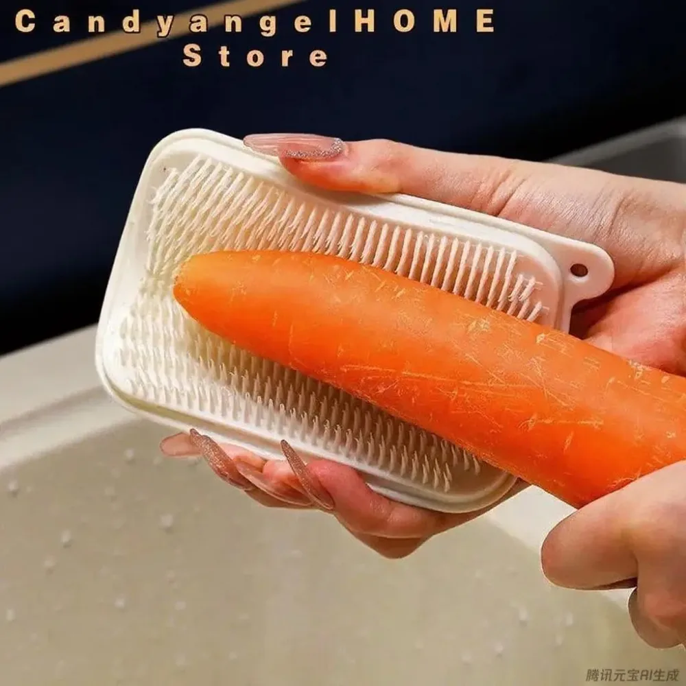 1PC Multifunctional Fruit and Vegetable Brush Food-grade BrushPotato Carrot Cleaner Kitchen Fruit Cleaning Tools Accessoies