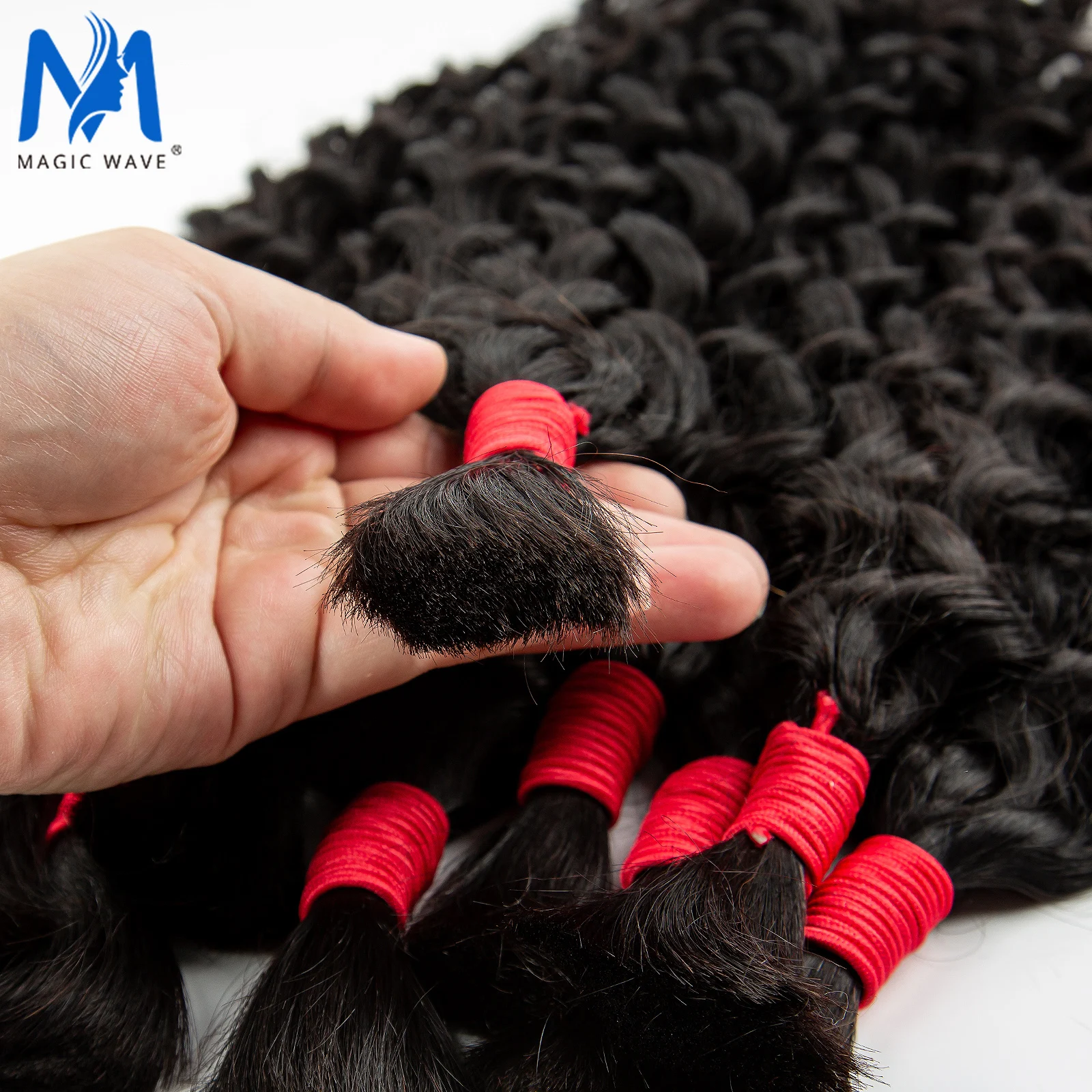 100% Human Hair Bulk for Braiding No Weft Remy Bulk Human Hair 16 To 26 Inch Bulk Hair Extensions Water Wave Deep Curly