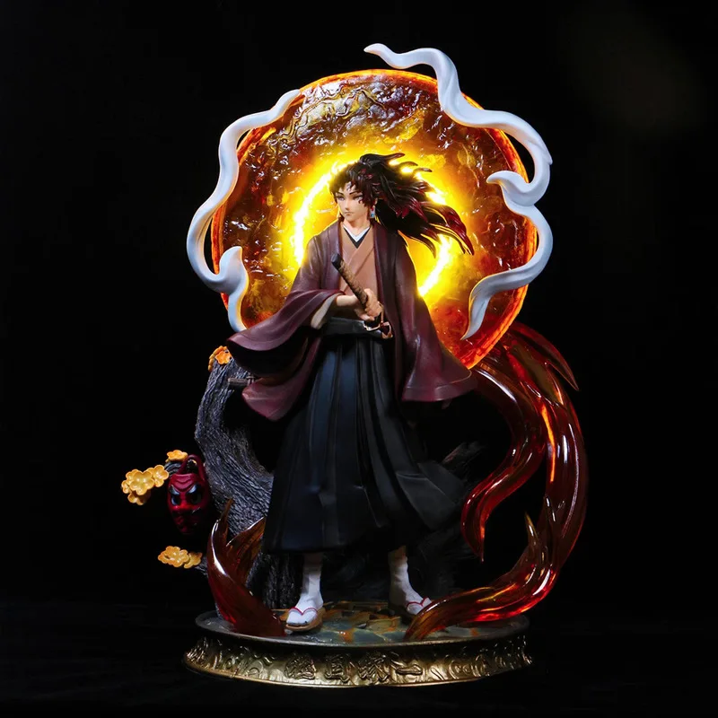 

Demon Slayer GK Yoriichi Tsugikuni Anime Merchandise 40cm Usb Illuminated Figurine Desktop Ornament Statue Decoration Toy Gift