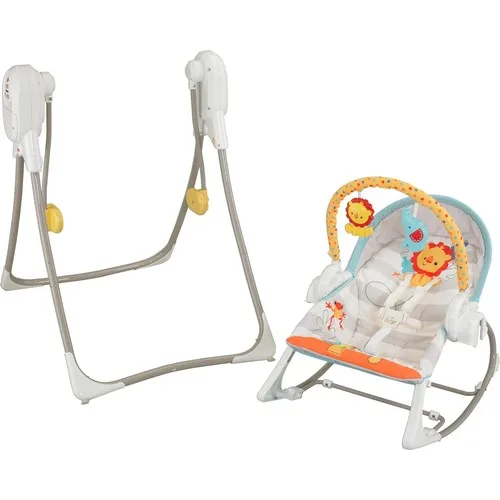 Fisher-Price 3-in-1 Swing, Baby Seat, Rocking Chair, Including Toy Bar, newborn to 18kg, 6-Step Rocking Speed, 18 Melodies BFH07