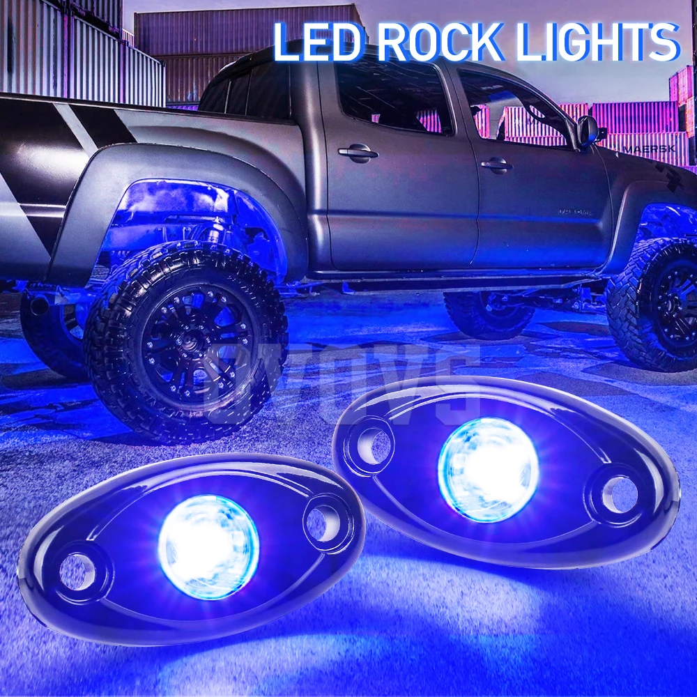 

OVOVS Pure Color Led Light 9 Вт Blue Rock Light Led Rock Lamps для мотоцикла Грузовик ATV Лодка UTV RZR SUV