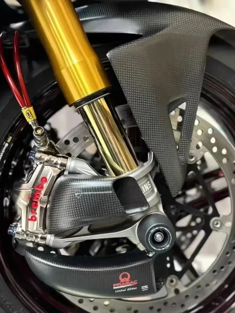 Motorfiets luchtkanalen remklauw radiatorkap voor DUCATI PANIGALE V2 899 959 1199 1299 Hyper 950 Multistrada V4 carbon fiber - afbeelding 2