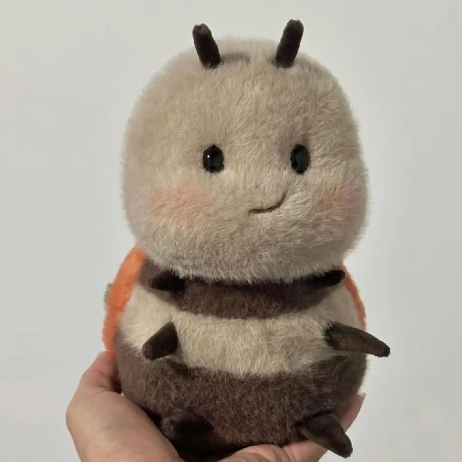 

Sitting Ladybug Furry Plush Toy Shy Face Soft Stuffed Animal, Cute Kids Sofa Classroom Home Decor Doll Halloween gifts