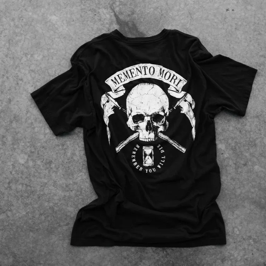 Memento Mori - تي شيرت برسومات Savage Tacticians للجنسين للرجال والنساء بأكمام صيفية من علامة تجارية فاخرة كاجوال عتيقة #3
