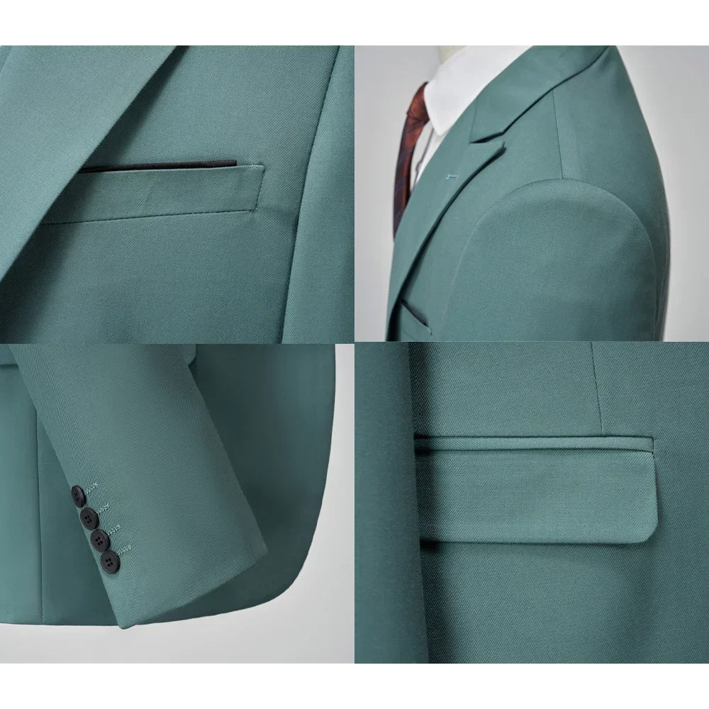 Traje delgado de Caballero de negocios italiano, Blazers de boda para novio, Blazers para hombres, disfraz italiano, tallas M a 5XL