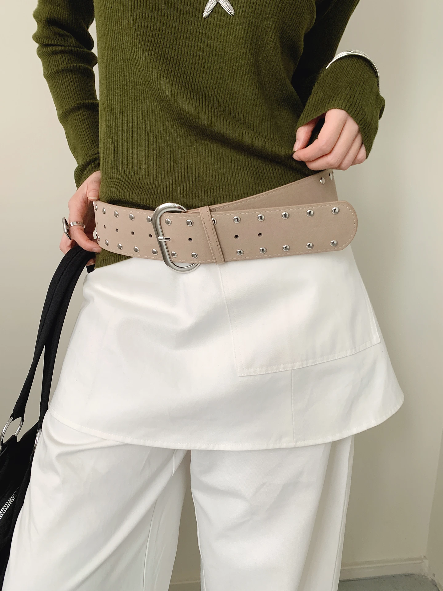 Ceinture large en daim style c - Leather Work Jeans avis et prix