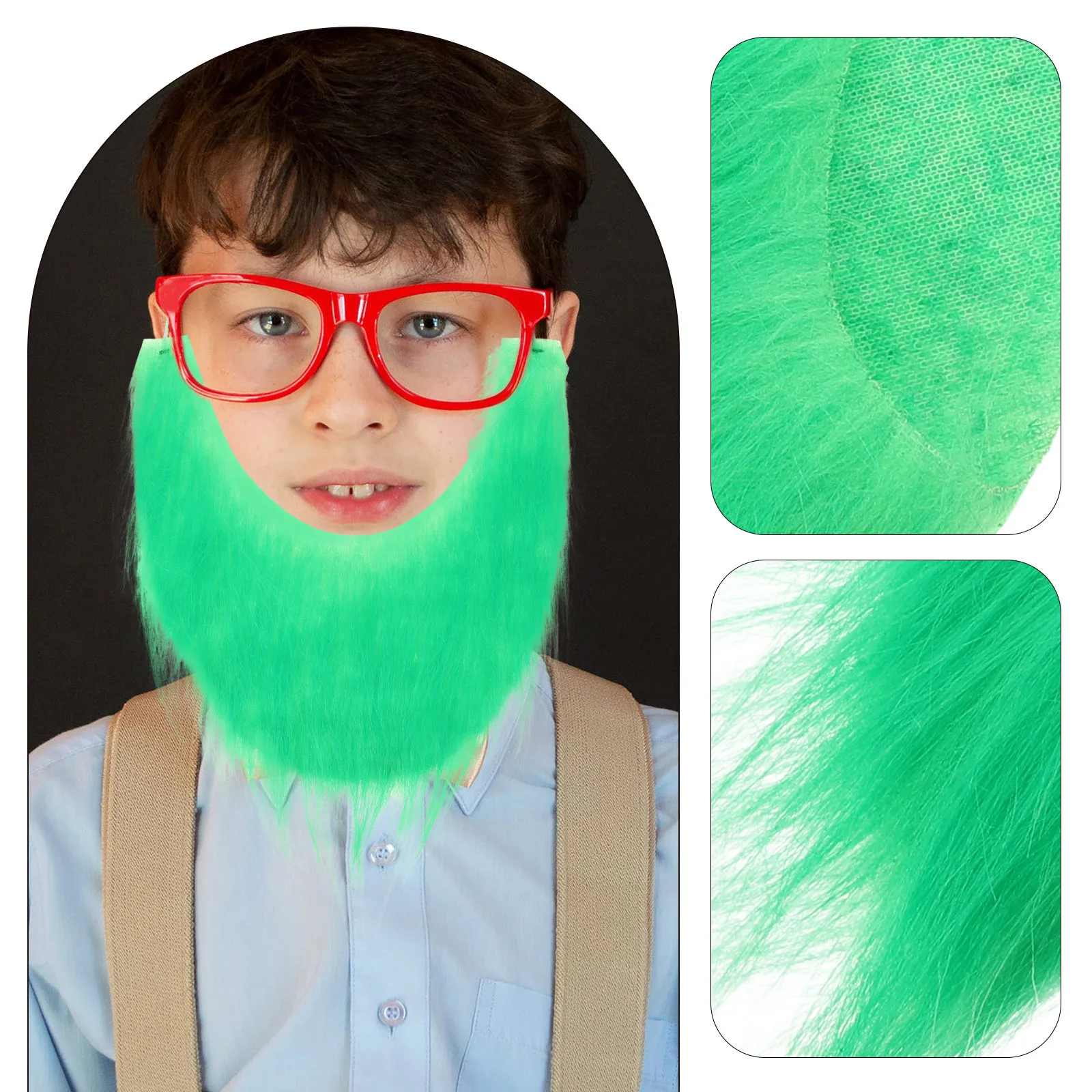 

St Patrick's Fake Beard Decorative Costume Accessory Comfortable Fit Lightweight Party Prop Cosplay Fake Beard