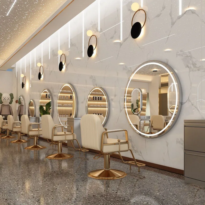 Modern Popular Hair Salon Mirror Smart Wall Mirror Touch Screen for Barber Shop Station Led Salon Wall Mirror