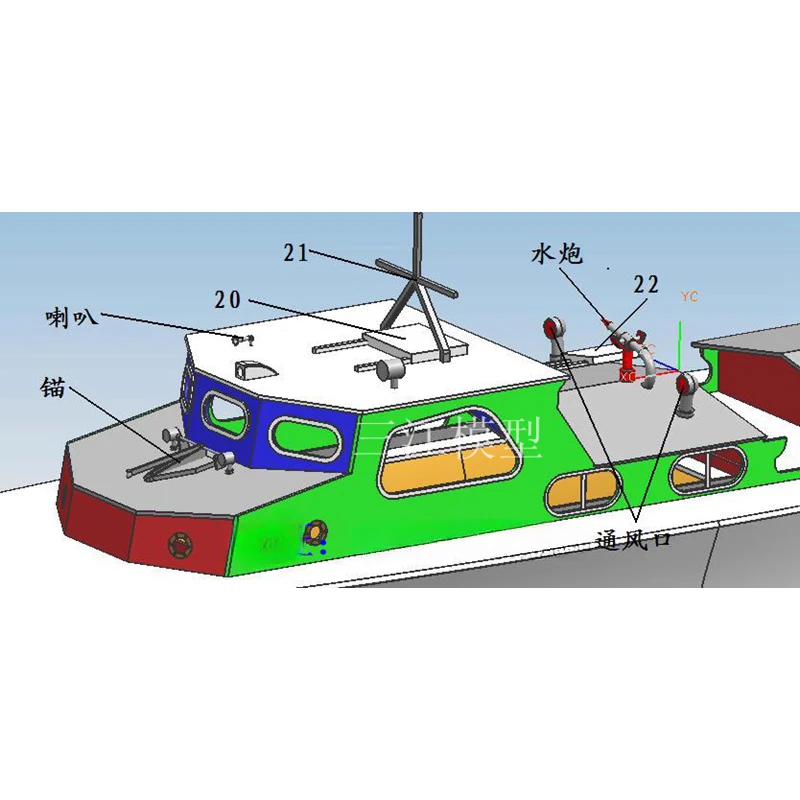 Telecomando Fire Boat simulazione modello di nave Kit di montaggio FIRE No. 94 barca elettrica serie MK modello di motoscafo giocattolo regalo