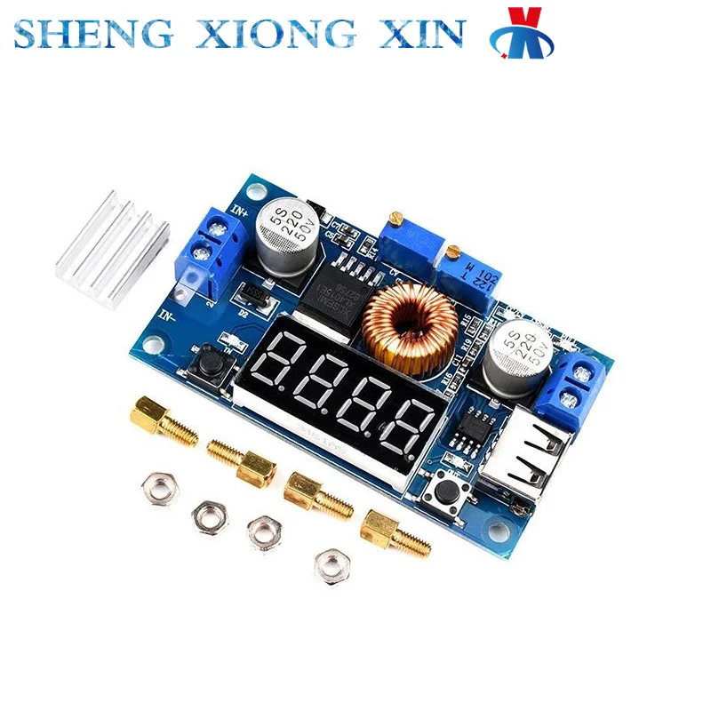 

5pcs/Lot 5A XL4015 Constant Voltage and Current Buck Power Supply Module And Display LED Driver Li-ion Battery Charger