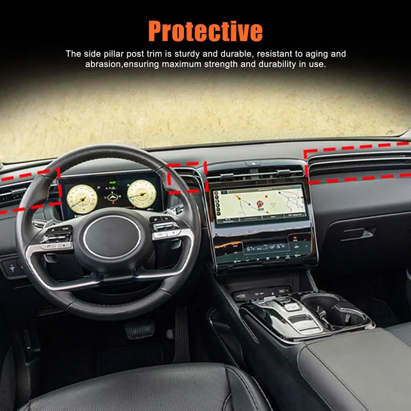 ABS Car Center Console Air Outlet Trim Frame Decoration Protective Sticker For Hyundai Santa Cruz 2022-2026 Car Accessories