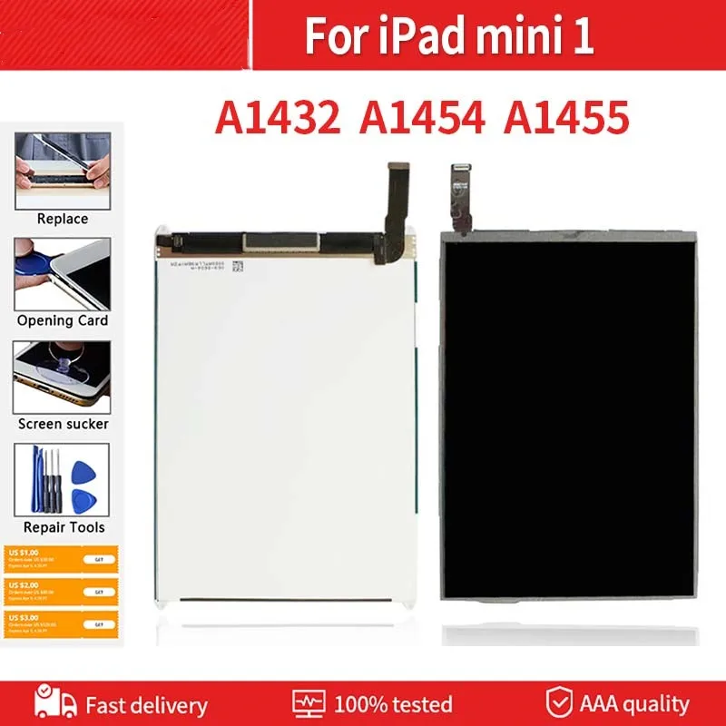 

100% Test LCD Screen For Ipad mini 1 A1432 A1454 A1455 Touch Screen Digitizer panel & LCD Display Screen Repair Parts For ipad m