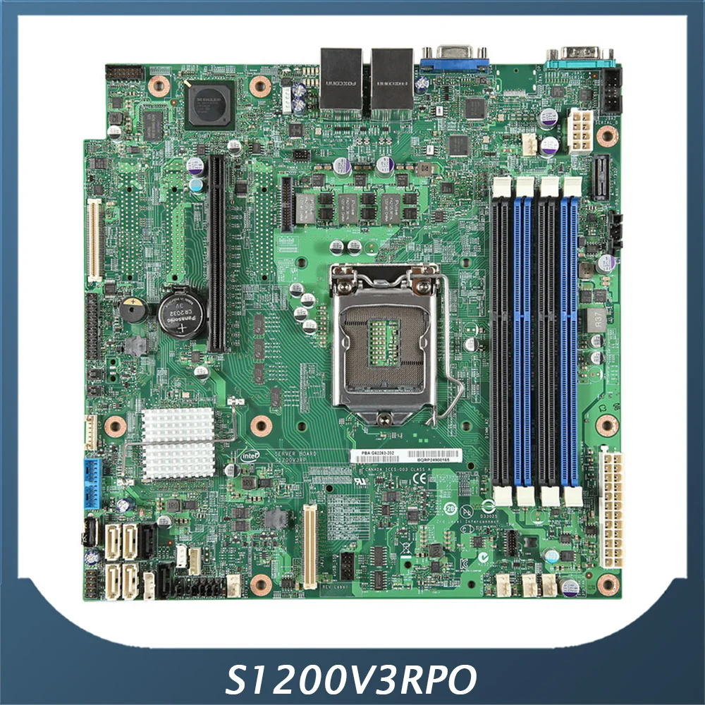 

Серверная материнская плата для Intel S1200V3RPO E3-1200 V3 4*6G SATA * 3, полностью протестирована, хорошее качество