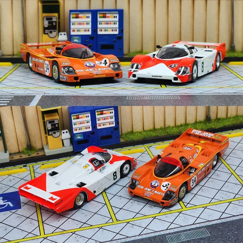 Sparky & Tiny 1/64 Porsche 1993 Dauer 962 956 Liga Brinquedo Veículo Motor Diecast Metal Modelo Presentes