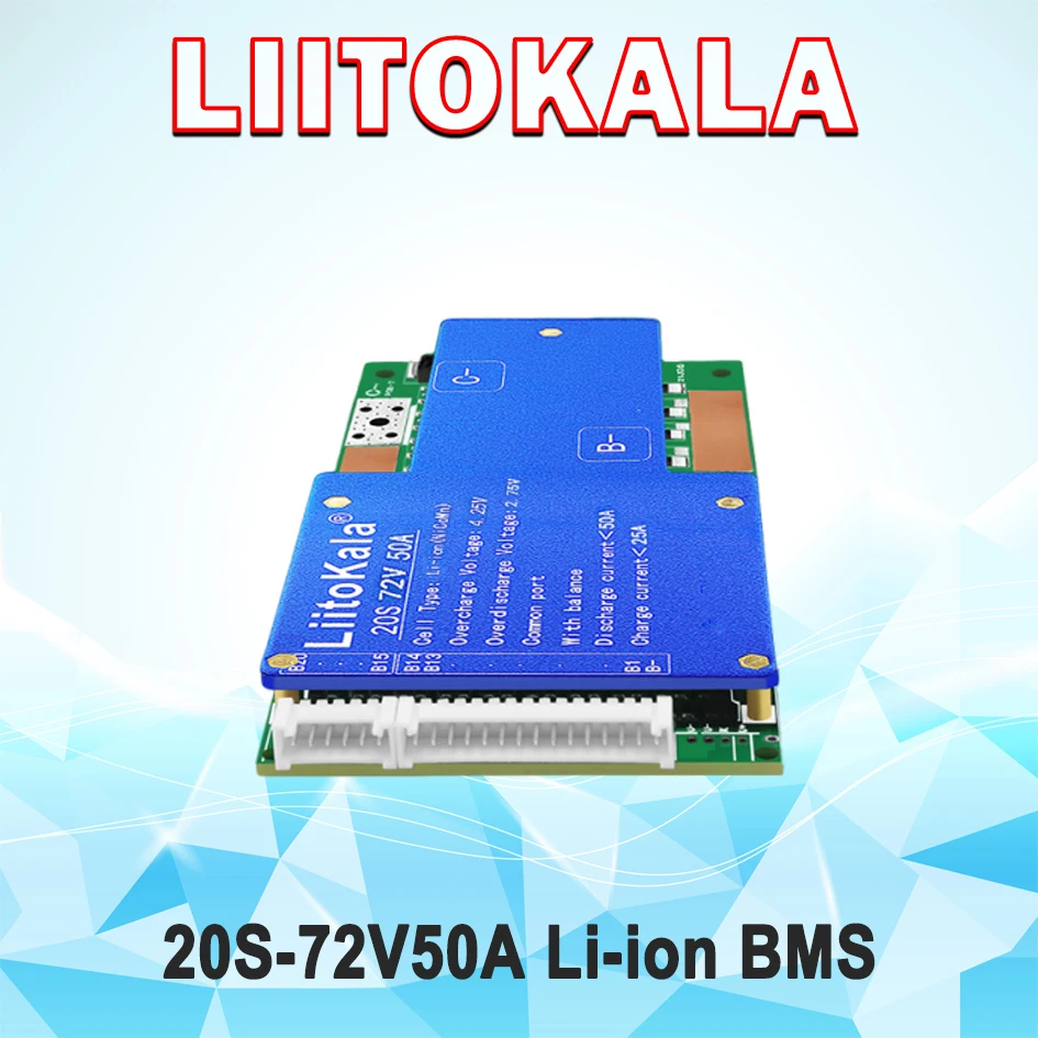 LiitoKala 20S-72V50A Li-Ion Battery Protection Plate