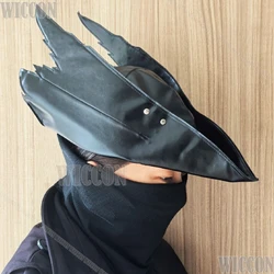 Blood Source Old  Hat Cosplay PU Leather Peripheral Costume Dark Souls Ring Assassin Ninja Hat Vampire  Customized