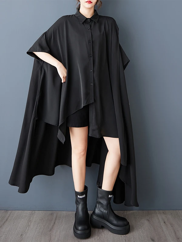 

plus Size Women's irt Dr Asymmetrical Mid-Length Versatile Design Sensation Small ence Summer New Arrival