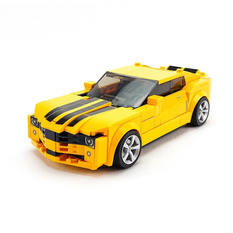 321pcs MOC Classic Vehicle Camaro Bumblebee Racing Series Model Building Blocks Design Collection Parts Bundle Space Toy Gift
