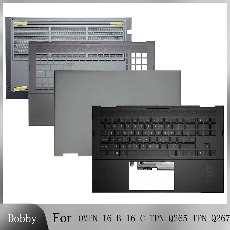 Original New For OMEN 16-B 16-C TPN-Q265 TPN-Q267 Laptop LCD Back Cover Palmrest Upper Cover Top Keyboard Bottom Base Case