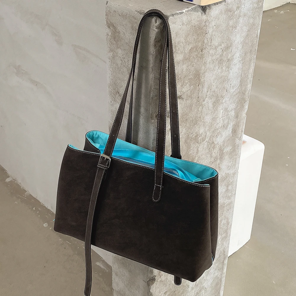 Fashion Tote Shoulder Bag Color Blocking Women's Bag NEW Matte PU Leather Handbags Shopping Purses Bags for Women Crossbody Bags