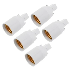 5pcs 2 pinos G24 condutora para E26/E27 soquete adaptador Gx24d lâmpada Base adaptador G24d para médio Edison luz soquete conversor