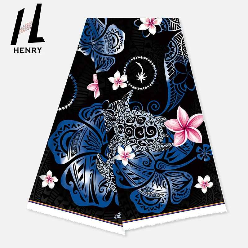 Neues Design Mode Blumenmuster Polyester Insel Stoff für Damen Mumu Kleid