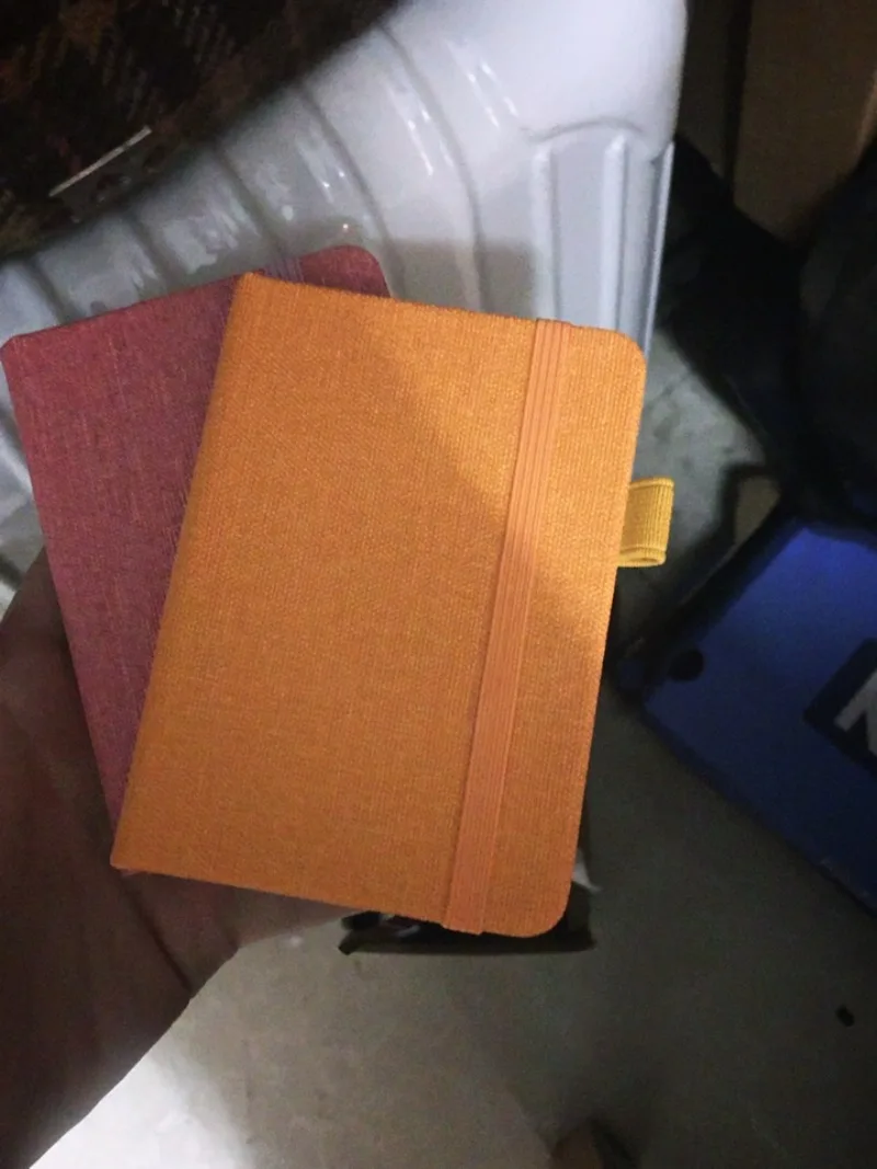 A7 Linen‑Texture Blank Page Pocket Notebook, Compact Portable Easy‑Carry Diary Notepad for Stationery Supplies