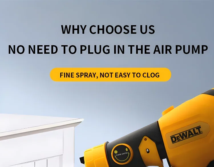 Dewalt Airbrush Bürstenlose Elektrische Spritzpistole Leichter Farbsprüher für gleichmäßigen Sprühnebel bei Heimwerker- und DIY-Projekten – Detail 6