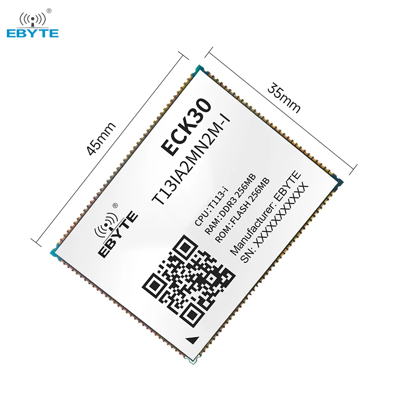 T113-i System On Board EBYTE ECK30 Series Core Board ARM Dual-Core A7 4K Decoding Gigabit Ethernet Linux 256/512/1GB DDR3