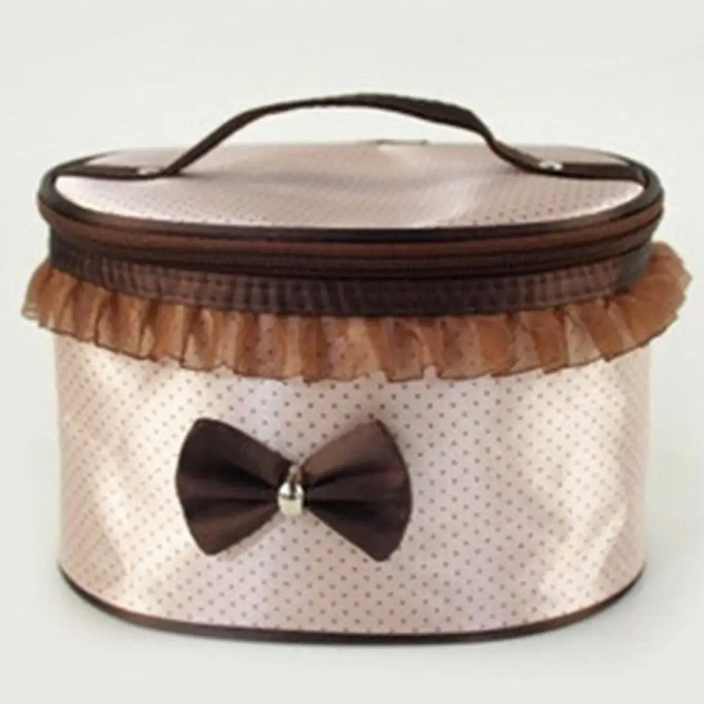 Lace Makeup Bag Cosmetic Bag Travel Wash Portable Round Bag for Women