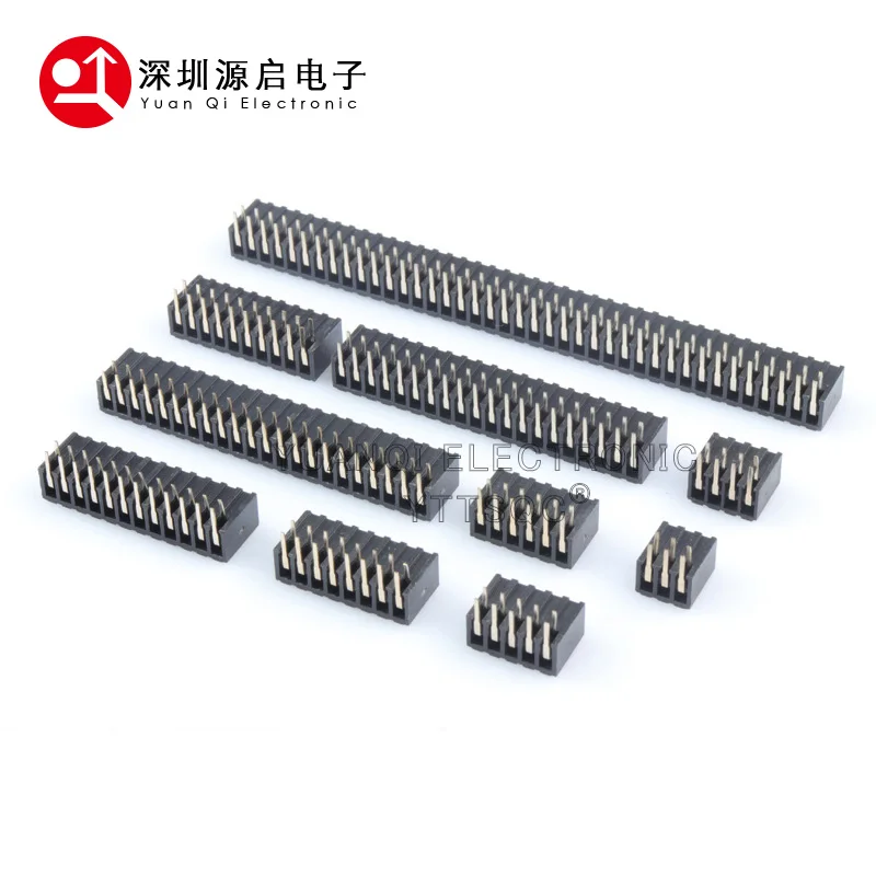 10PCS 2.0MM PITCH 2*2/3/4/5/6/8/20-40 PIN Double Row Right Angle FEMALE PIN HEADER Strip Connector Socket 2X9p/10p-35p PH=7.2MM