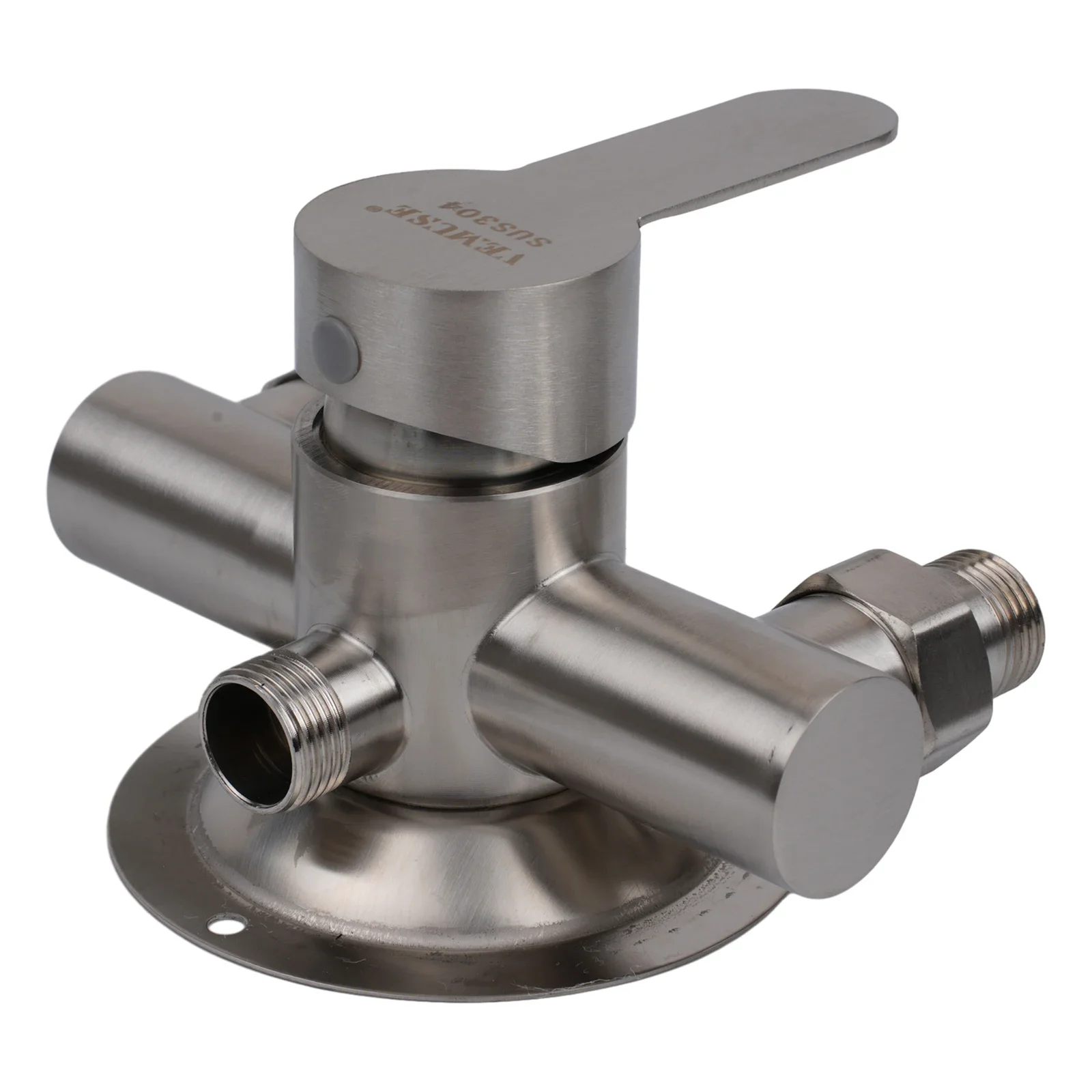 1pc Wall Mounted Shower Faucet, Stainless Steel Construction, Comfortable and Secure Handle, Built in Leakproof Structure