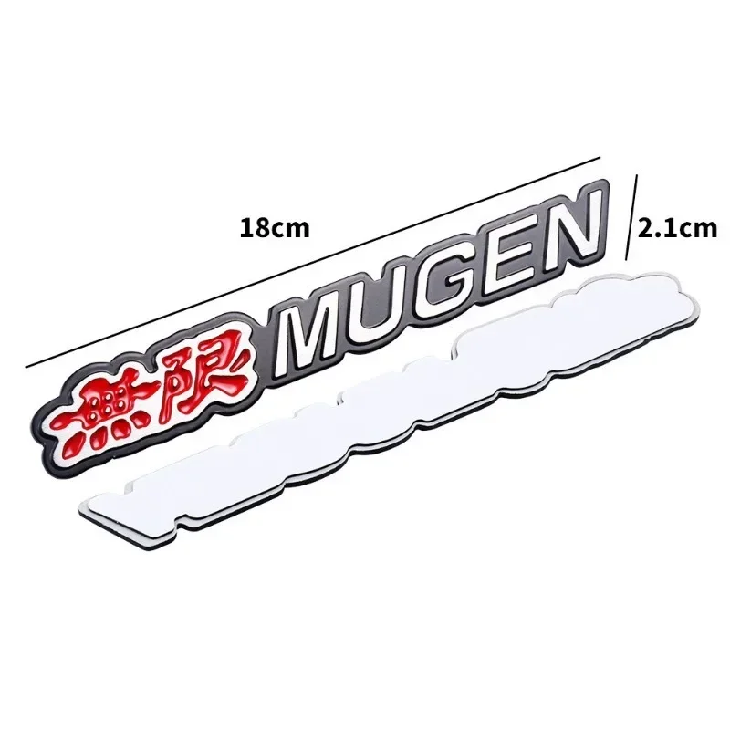 

3D Metal Mugen Logo Accessories Car Emblem Rear Trunk Front Grill Badge for Honda Civic Accord 7 Type R FN2 FK8 Fit Jazz RS CRX