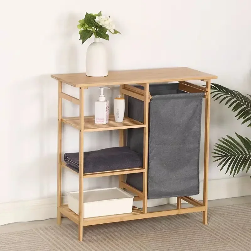 Factory Multi-functional New Bathroom Shelf Bathroom Washbasin Frame Nanzhu Storage Shelf Multi-layer Tripod Floor Type