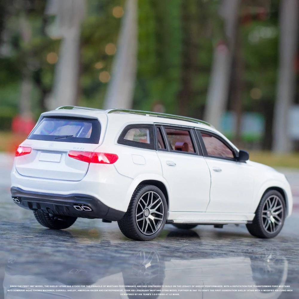 1:24 Mercedes Benzs GLS63 SUV Alloy Off-Road Vehicles Diecast Metal Scale Model Car Sound＆Light Simulation Childrens Toy Gifts