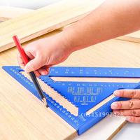 Aluminum Alloy 12 inch Metric Triangle Angle Ruler Measuring Ruler Woodwork Speed Square Protractor Triangle Angle