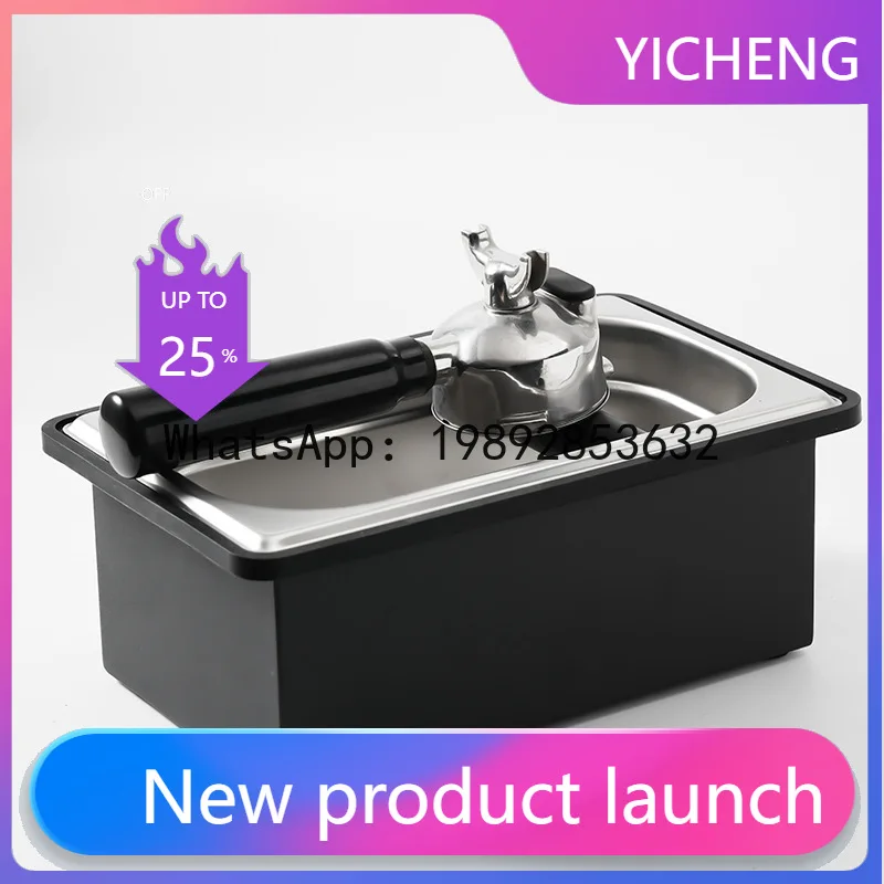 

Large capacity coffee grounds bucket stainless steel matching utensils coffee shop knock box