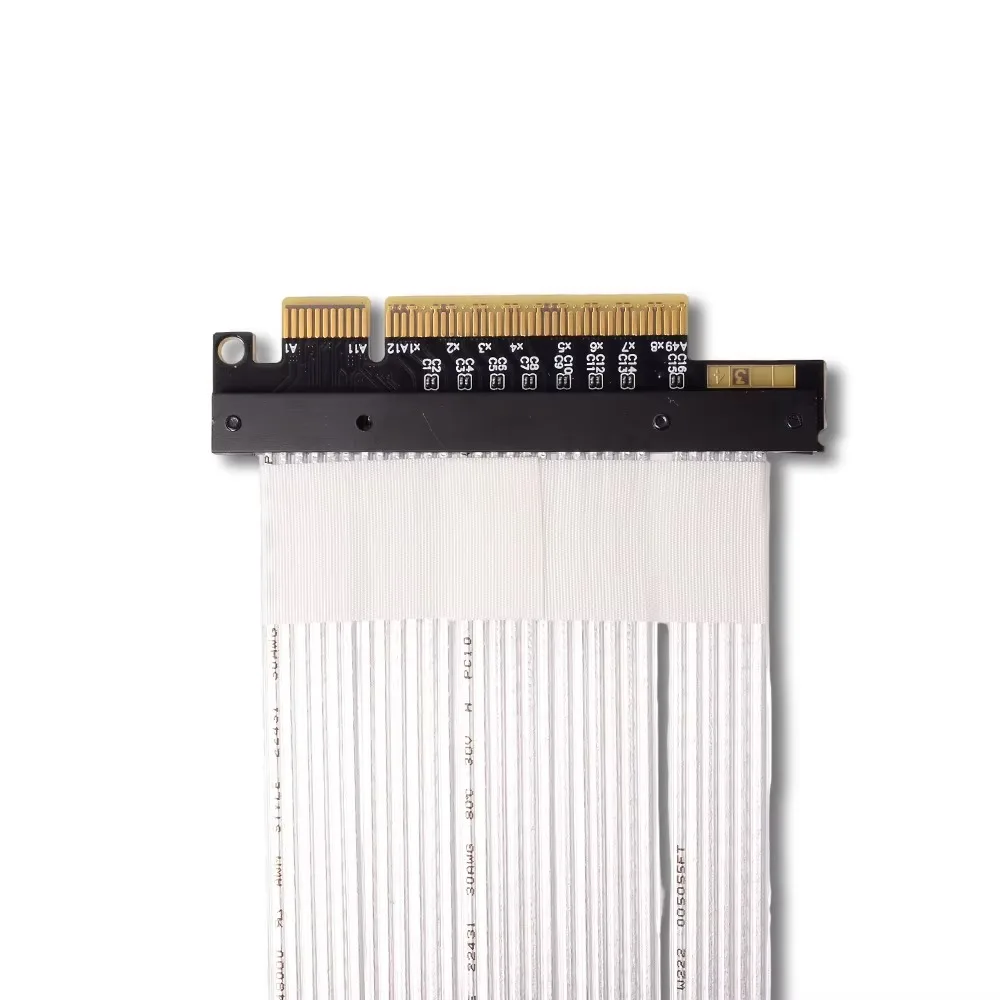 PCIE 4.0 3.0 X8 To X16 GPU Extension Riser Cable 90 180 270 Degrees 8x 16x for AMD NVIDIA Graphics Video Card RTX3060 Customized