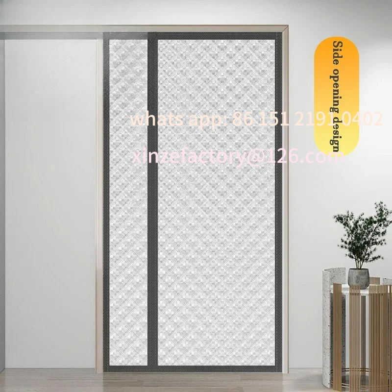 Customizable Side opening cotton door curtain,shielding curtain, no punching,magnetic suction, bedroom,winter warm and windproof