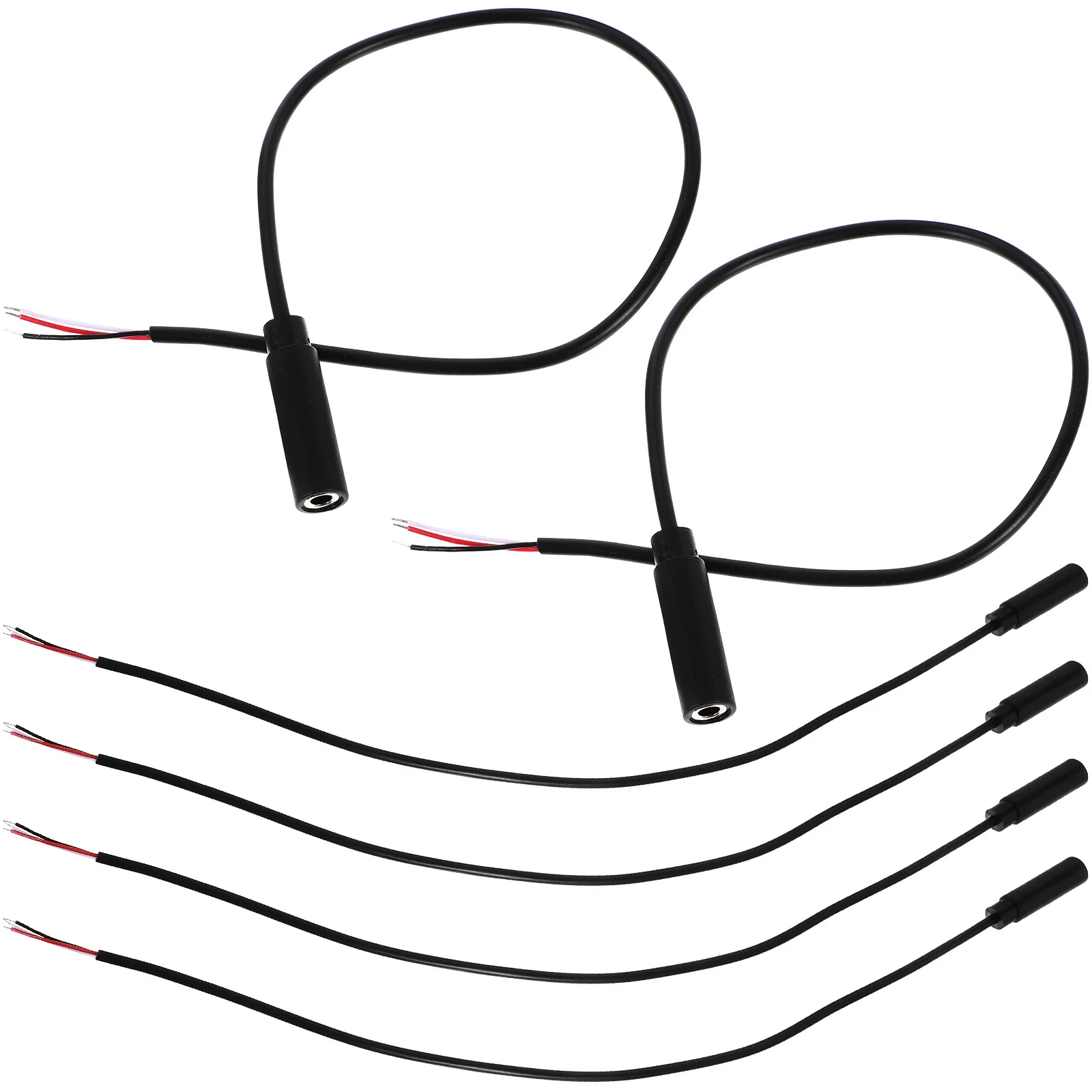 

6Pcs 3.5mm Plug Jack Connector to Bare Wire Audio Cable Repair Solution for Speaker Devices Strong Non-Deforming Structure
