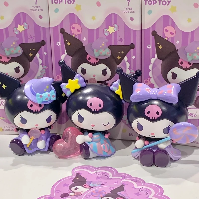 MINISO Kuromi Trick or Treat Blind Box Kawaii Sanrio Authentieke Anime Speelgoed kinderen Verjaardagscadeau Modellen Versieren De Omtrek