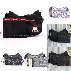 Lesportsacs 7520 Shoulder Bag 30*23*13cm Girl's Cartoon Snoopy Peter Rabbit Mickey Mouse Printed Diagonal Cross Handbag